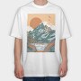 Vintage Mountain, Tricou Oversize Barbati (Unisex)