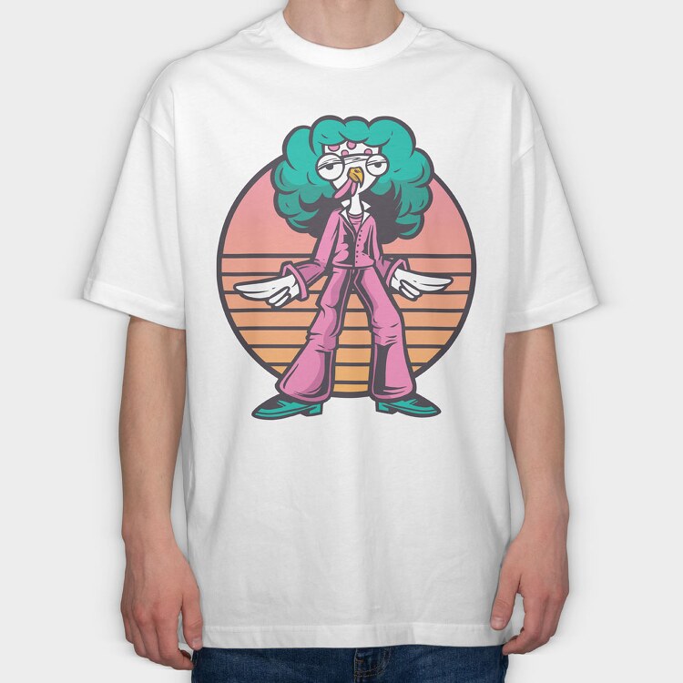 Dance Chicken, Tricou Oversize Barbati (Unisex)