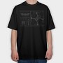 Drone Blueprint, Tricou Oversize Barbati (Unisex)