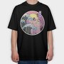 Japanese Wave Cat, Tricou Oversize Barbati (Unisex)