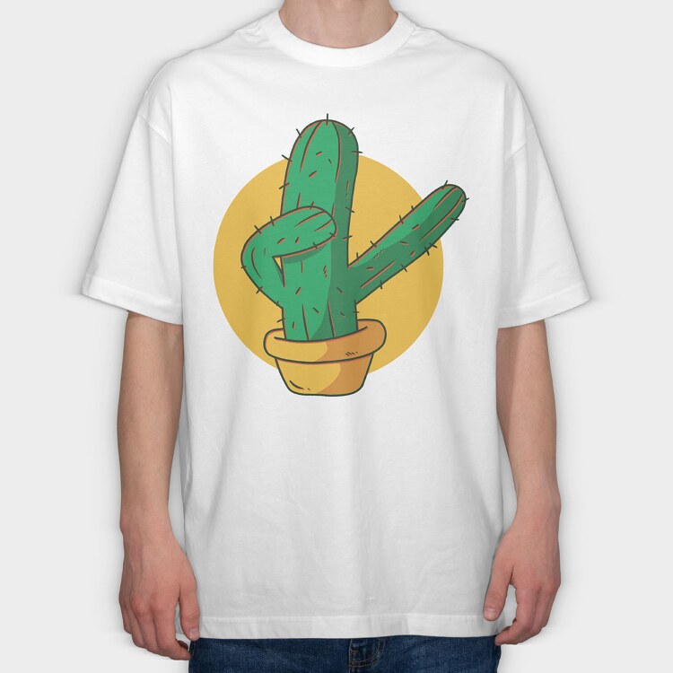 Dabbing Cactus, Tricou Oversize Barbati (Unisex)
