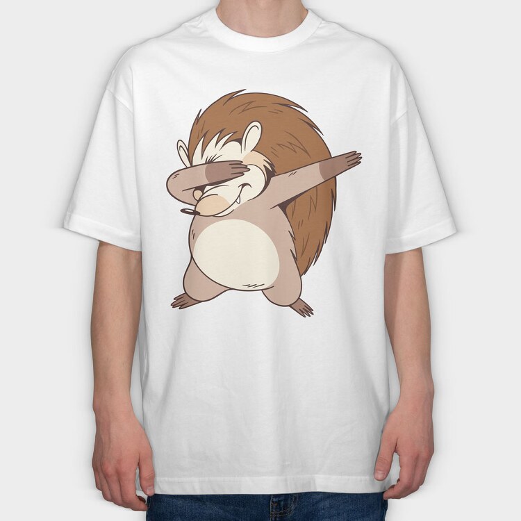 Hedgehog, Tricou Oversize Barbati (Unisex)