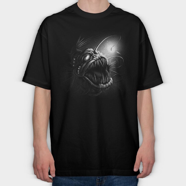 Angler Fish Deep Sea, Tricou Oversize Barbati (Unisex)