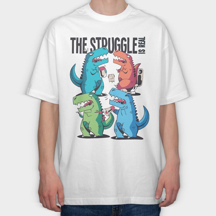 Dino Problems, Tricou Oversize Barbati (Unisex)