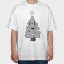 Christmas Tree Retro, Tricou Oversize Barbati (Unisex)