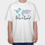 Born To Travel, Tricou Oversize Barbati (Unisex)