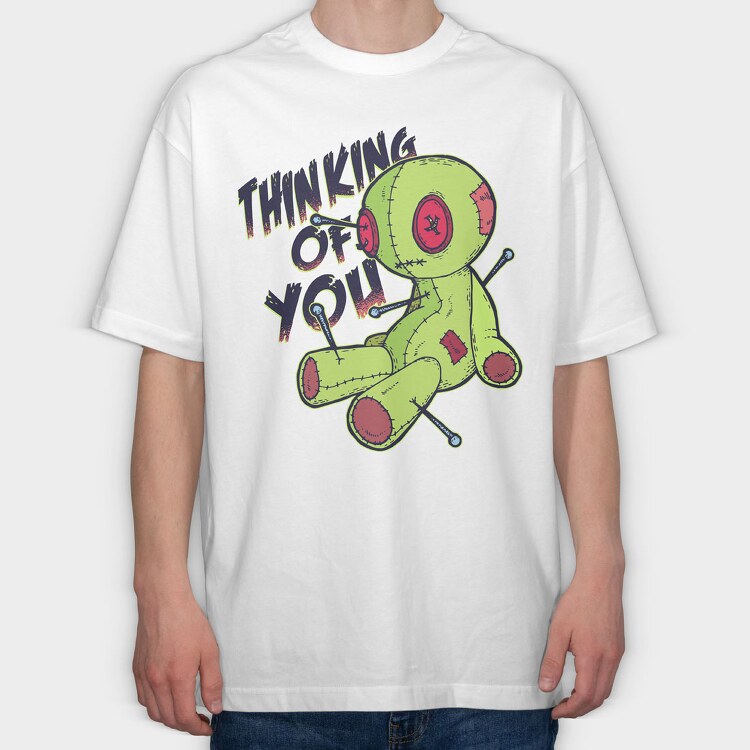 Voodoo Doll, Tricou Oversize Barbati (Unisex)