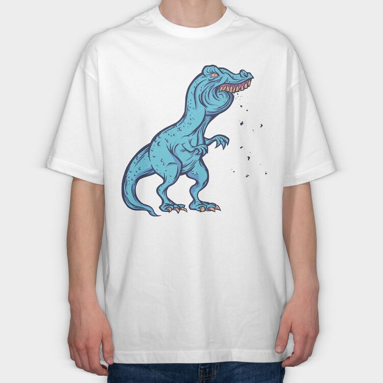 Eating Trex, Tricou Oversize Barbati (Unisex)