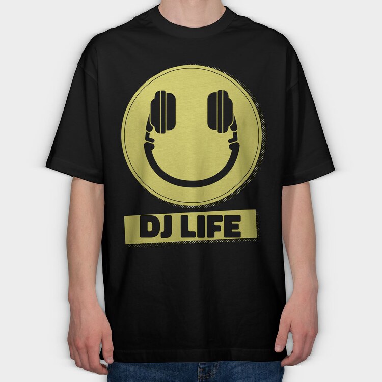 DJ Life, Tricou Oversize Barbati (Unisex)