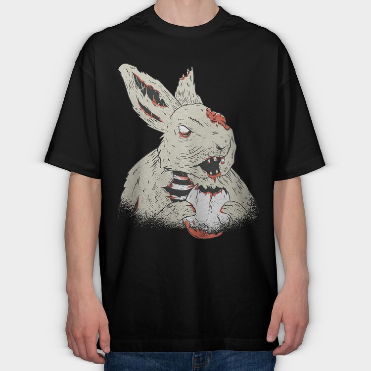 Horror Bunny, Tricou Oversize Barbati (Unisex)