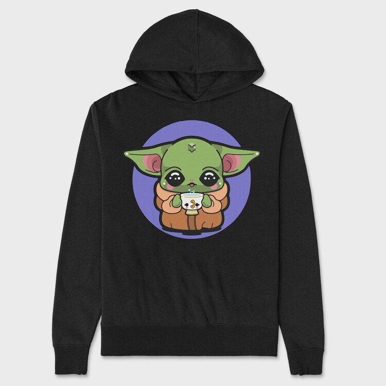 Baby Yoda 5, Hanorac Oversize Barbati (Unisex)