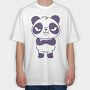 Angy Panda, Tricou Oversize Barbati (Unisex)