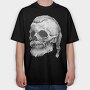 Skull Viking, Tricou Oversize Barbati (Unisex)