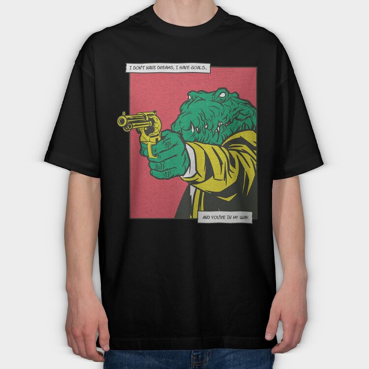 Alligator Pistol, Tricou Oversize Barbati (Unisex)