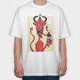 Devil Ice Cream, Tricou Oversize Barbati (Unisex)