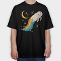 Flying Cat Rainbow, Tricou Oversize Barbati (Unisex)