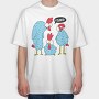 Crazy Chicken, Tricou Oversize Barbati (Unisex)