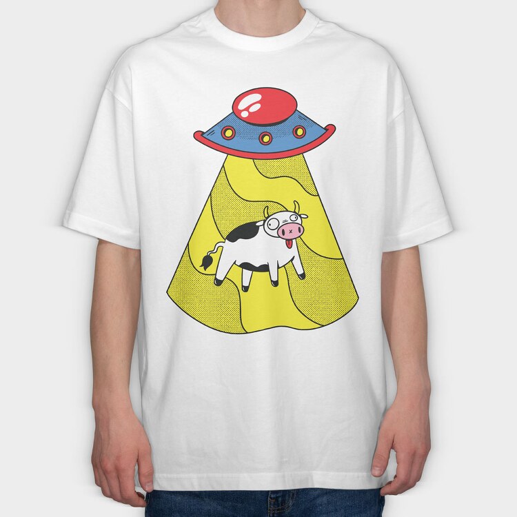 Alien Cow, Tricou Oversize Barbati (Unisex)