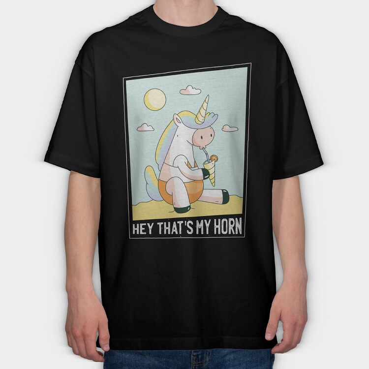 Hey That's My Horn, Tricou Oversize Barbati (Unisex)