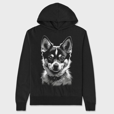 Kleekai Dog Monochrome, Hanorac Oversize Barbati (Unisex)