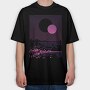 Abstract Retro, Tricou Oversize Barbati (Unisex)