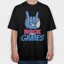 Rock And Games, Tricou Oversize Barbati (Unisex)