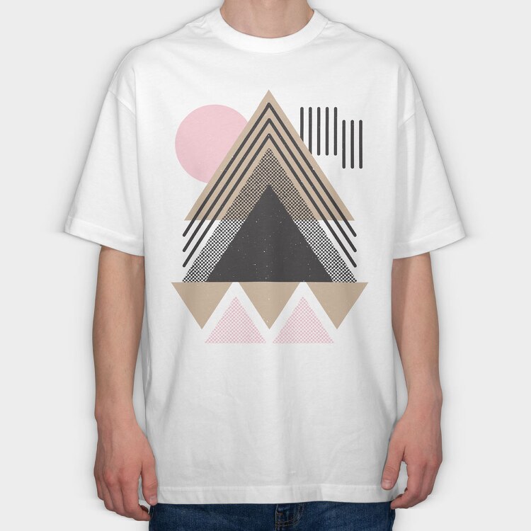 Abstract Geometric, Tricou Oversize Barbati (Unisex)