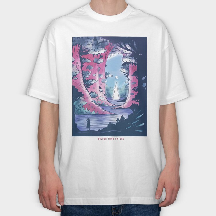Fantasy Landscape 04, Tricou Oversize Barbati (Unisex)