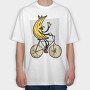 Banana Riding Bike, Tricou Oversize Barbati (Unisex)