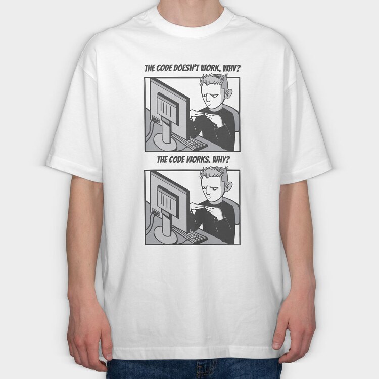 Code Meme, Tricou Oversize Barbati (Unisex)