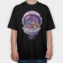 Astronaut Helmet And Planets, Tricou Oversize Barbati (Unisex)