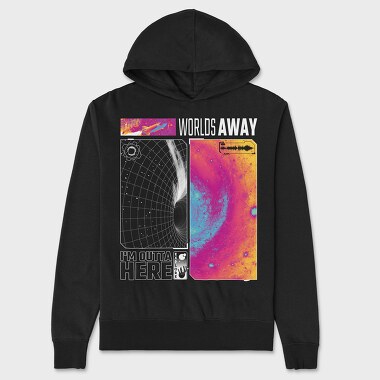 Galaxy Worlds Away, Hanorac Oversize Barbati (Unisex)