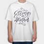 Lettering Mothers, Tricou Oversize Barbati (Unisex)