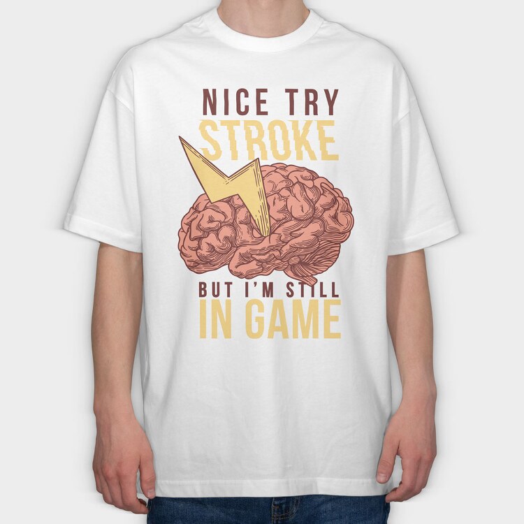 Brain Lightning Quote, Tricou Oversize Barbati (Unisex)