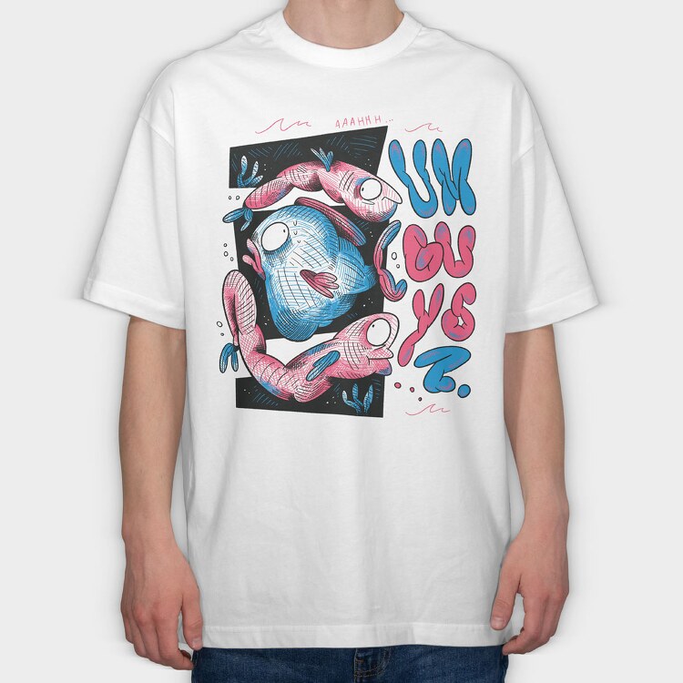 Ocean Creatures 11, Tricou Oversize Barbati (Unisex)