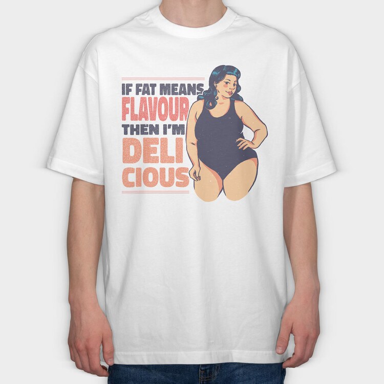 Woman Fat Flavour, Tricou Oversize Barbati (Unisex)