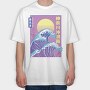 Big Wave Vaporwave, Tricou Oversize Barbati (Unisex)