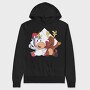 Unicorn Deer Christmas, Hanorac Oversize Barbati (Unisex)