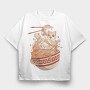 Cat Noodle Dreams, Tricou Oversize Barbati (Unisex)