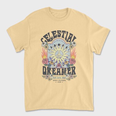 Celestial Dreamer Blooms, Tricou Barbati (Unisex)