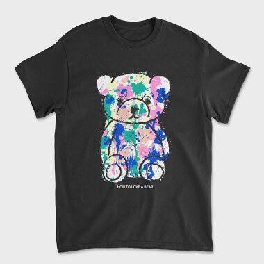 Color Splash Bear, Tricou Barbati (Unisex)