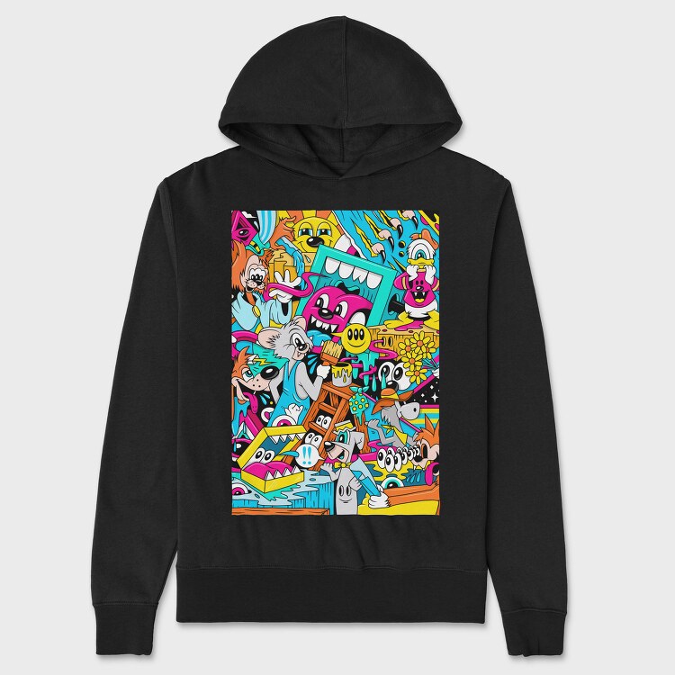 Colorful Chaos Crew, Hanorac Oversize Barbati (Unisex)