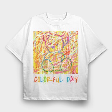 Colorful Chaos Day, Tricou Oversize Barbati (Unisex)