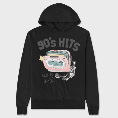 90s Boombox Vibes, Hanorac Oversize Barbati (Unisex)