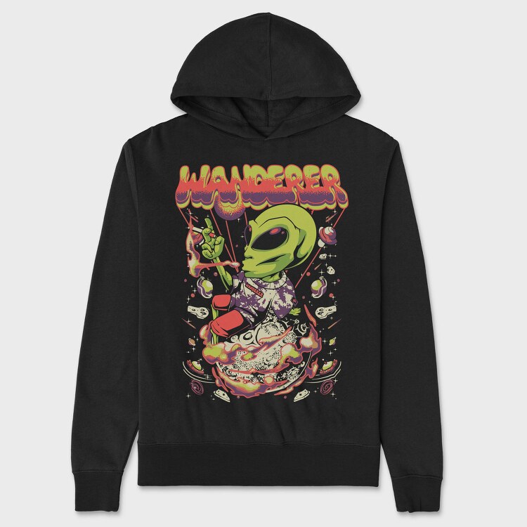Alien Wanderer, Hanorac Oversize Barbati (Unisex)