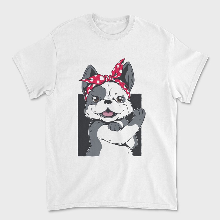 Bulldog Bandana Chic, Tricou Barbati (Unisex)
