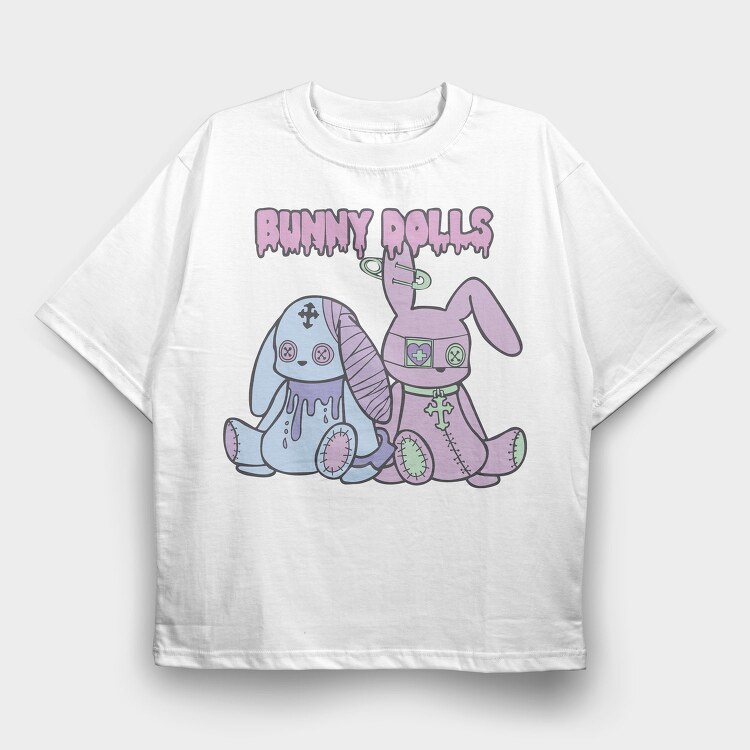 Bunny Dollz, Tricou Oversize Barbati (Unisex)