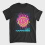 Flame Pixel Smile, Tricou Barbati (Unisex)