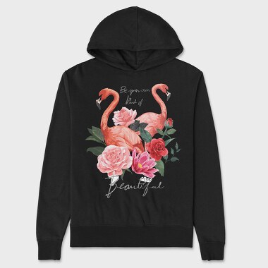 Flamingo Rose Beauty, Hanorac Oversize Barbati (Unisex)