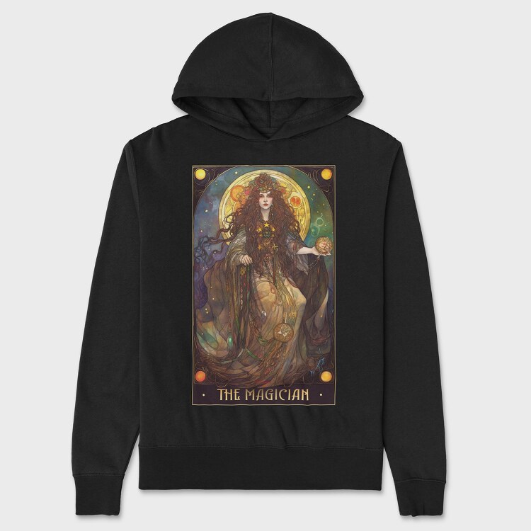 Tarot Card the Magician, Hanorac Oversize Barbati (Unisex)